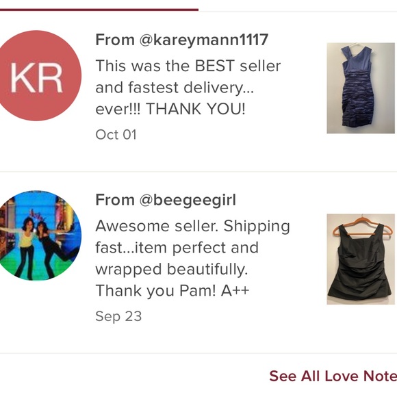 Thank you notes from my wonderful satisfied costumers - Picture 2 of 3